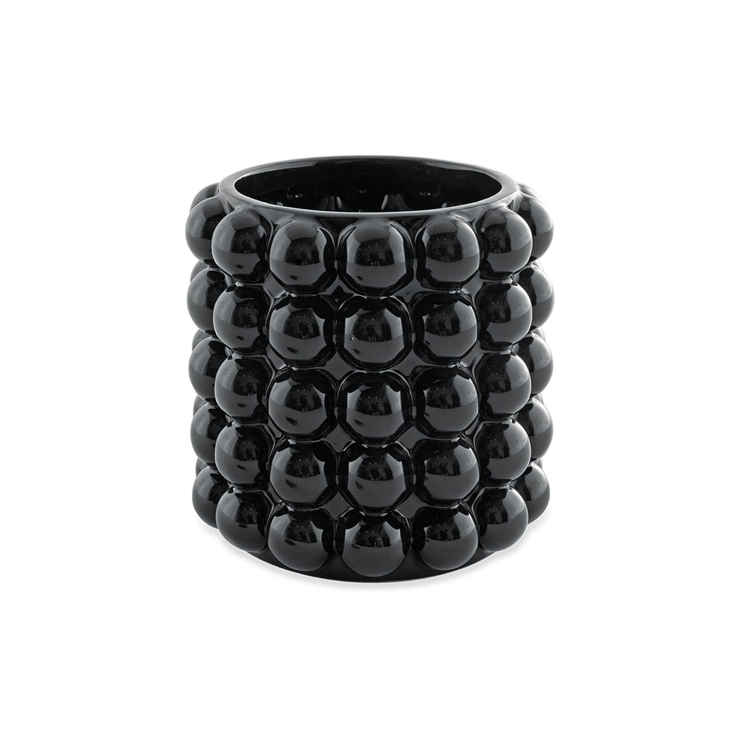 CACHEPOT PRETO EM CERAMICA