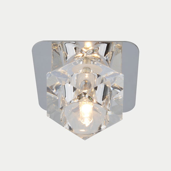 Luminária / Spot Cristal Starlux SD8161-CH Embutir 1L Bipino G4 45x45mm Cromado