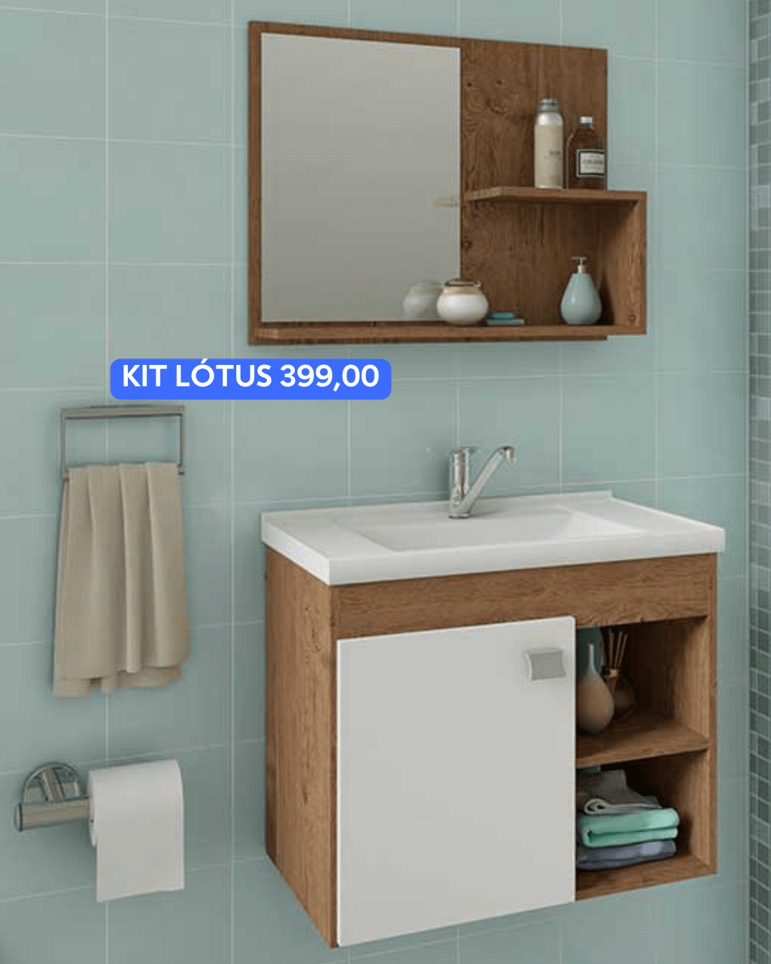 KIT LÓTUS DE ARMÁRIO E ESPILHADEIRA