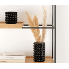 CACHEPOT PRETO EM CERAMICA