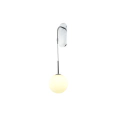 Luminária Arandela Nick Starlux ZR079 C/ Globo Vidro Leitoso 1L E14 230x100mm