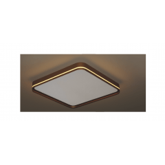 Luminária Plafon de sobrepor Boris Starlux Led 43+16W 2700K Ouro Bivolt 500x500mm JY-100-L-GD