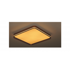 Luminária Plafon de sobrepor Boris Starlux Led 43+16W 2700K Ouro Bivolt 500x500mm JY-100-L-GD