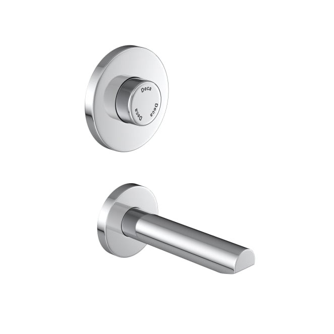Decamatic Eco Torneira embutida de parede com fechamento automático para lavatório
